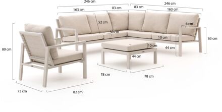 Manifesto Alzano hoek loungeset 5-delig 6-zits - Laagste prijsgarantie! Taupe