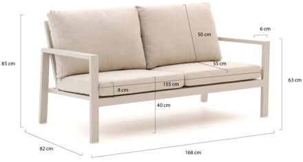 Manifesto Alzano lounge tuinbank 168cm - Laagste prijsgarantie! Taupe