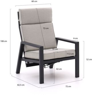 Manifesto Alzano lounge tuinstoel verstelbaar - Laagste prijsgarantie! Grijs