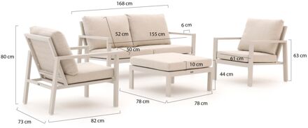 Manifesto Alzano stoel-bank loungeset 4-delig - Laagste prijsgarantie! Taupe