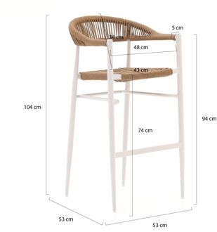 Manifesto Belpasso/Trecenta 225cm barset 7-delig stapelbaar - Laagste prijsgarantie! Wit