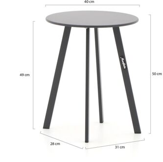 Manifesto Bovezzo bijzet tuintafel ø 40cm (h:50cm) - Laagste prijsgarantie! Grijs