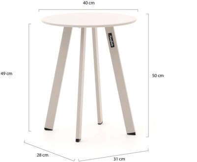 Manifesto Bovezzo bijzet tuintafel ø 40cm (h:50cm) - Laagste prijsgarantie! Taupe