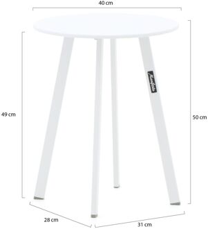 Manifesto Bovezzo bijzet tuintafel ø 40cm (h:50cm) - Laagste prijsgarantie! Wit