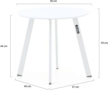 Manifesto Bovezzo bijzet tuintafel ø 50cm (h:45cm) - Laagste prijsgarantie! Wit