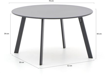 Manifesto Bovezzo bijzet tuintafel ø 70cm (h:40cm) - Laagste prijsgarantie! Grijs