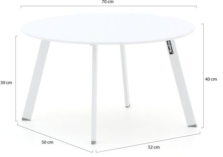 Manifesto Bovezzo bijzet tuintafel ø 70cm (h:40cm) - Laagste prijsgarantie! Wit