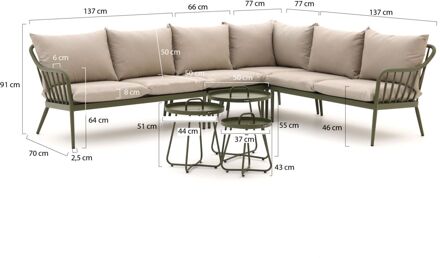 Manifesto Celante hoek loungeset 7-delig - Laagste prijsgarantie! Groen