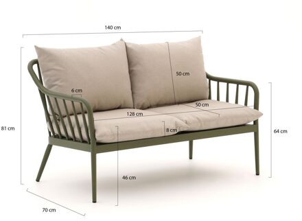 Manifesto Celante lounge tuinbank 2-zits 140cm - Laagste prijsgarantie! Groen