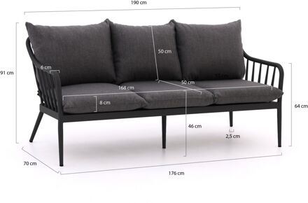 Manifesto Celante lounge tuinbank 3-zits 182cm - Laagste prijsgarantie! Grijs