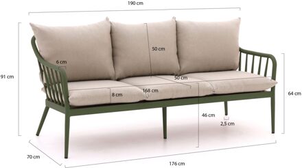 Manifesto Celante lounge tuinbank 3-zits 182cm - Laagste prijsgarantie! Groen