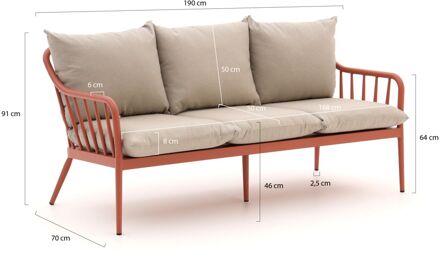 Manifesto Celante lounge tuinbank 3-zits 182cm - Laagste prijsgarantie! Oranje