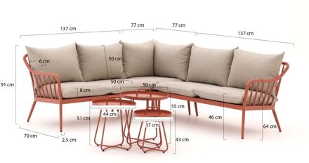 Manifesto Celante/Pito hoek loungeset 6-delig - Laagste prijsgarantie! Oranje
