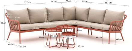 Manifesto Celante/Pito hoek loungeset 7-delig - Laagste prijsgarantie! Oranje