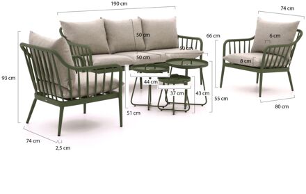 Manifesto Celante/Pito stoel-bank loungeset 6-delig - Laagste prijsgarantie! Groen