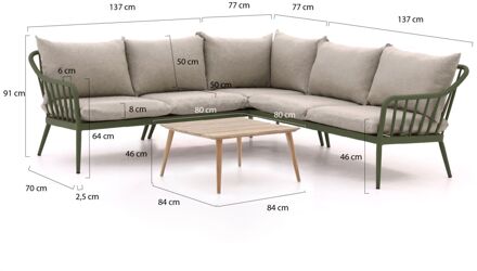 Manifesto Celante/ROUGH-K hoek loungeset 4-delig - Laagste prijsgarantie! Bruin