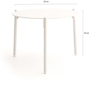Manifesto Cella bijzet tuintafel ø65 (h: 45) - Laagste prijsgarantie! Wit