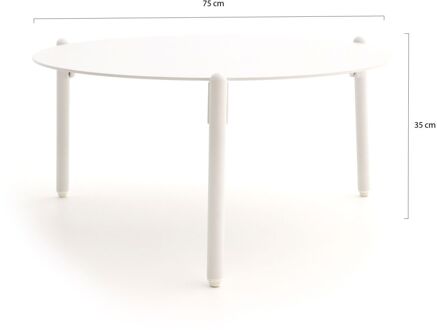 Manifesto Cella bijzet tuintafel ø75 (h: 35) - Laagste prijsgarantie! Wit