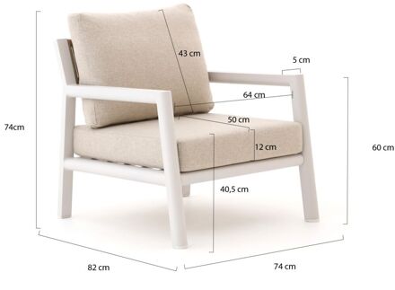 Manifesto Corsano lounge tuinstoel - Laagste prijsgarantie! Wit