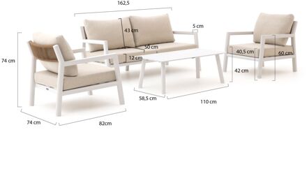 Manifesto Corsano stoel-bank loungeset 4-delig - Laagste prijsgarantie! Taupe