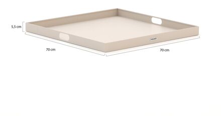 Manifesto dienblad 70x70cm - Laagste prijsgarantie! Taupe