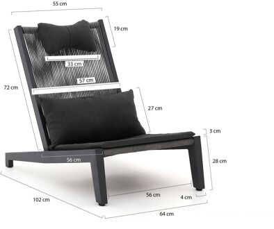 Manifesto Enzio lounge balkonset 3-delig - Laagste prijsgarantie! Grijs