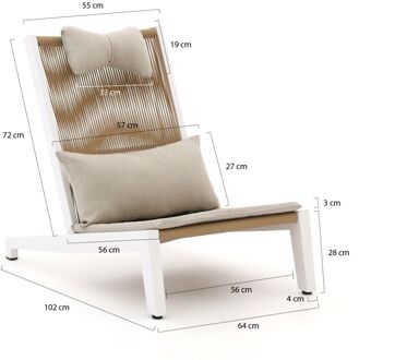 Manifesto Enzio lounge balkonset 3-delig - Laagste prijsgarantie! Wit