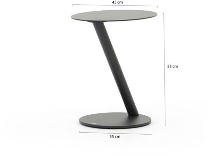 Manifesto Esino bijzet tuintafel ø45 (h:38cm) - Laagste prijsgarantie! Grijs