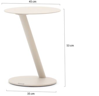 Manifesto Esino bijzet tuintafel ø45 (h:38cm) - Laagste prijsgarantie! Taupe