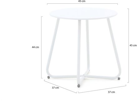 Manifesto Latera bijzet tuintafel ø 45cm (h:45cm) - Laagste prijsgarantie! Wit