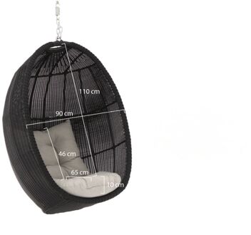 Manifesto Lucana hangstoel (alleen basket) - Laagste prijsgarantie! Zwart