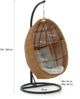 Manifesto Lucana hangstoel met standaard - Laagste prijsgarantie! Taupe