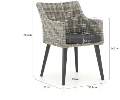 Manifesto Matese/ROUGH-X 240cm dining tuinset 7-delig - Laagste prijsgarantie! Grijs