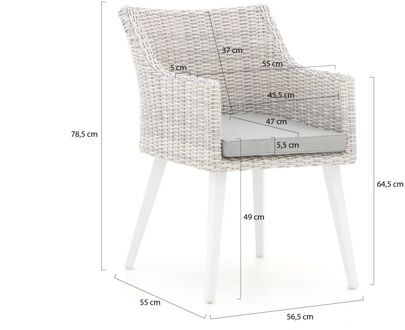 Manifesto Matese/Sora 220cm dining tuinset 7-delig - Laagste prijsgarantie! Wit