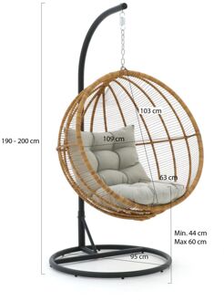 Manifesto Meduno hangstoel met standaard - Laagste prijsgarantie! Taupe
