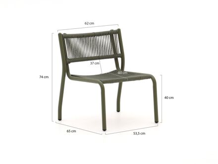 Manifesto Misurina lounge tuinstoel stapelbaar - Laagste prijsgarantie! Groen