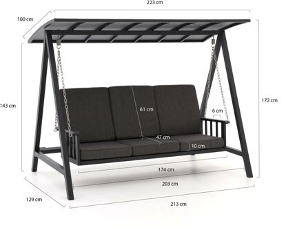 Manifesto Montalo schommelbank 213cm - Laagste prijsgarantie! Grijs
