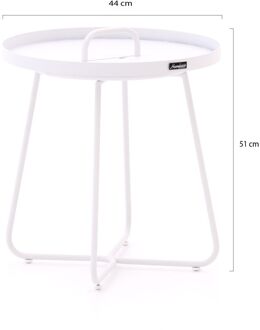 Manifesto Pito bijzet tuintafel ø 44cm (h:51cm) - Laagste prijsgarantie! Wit