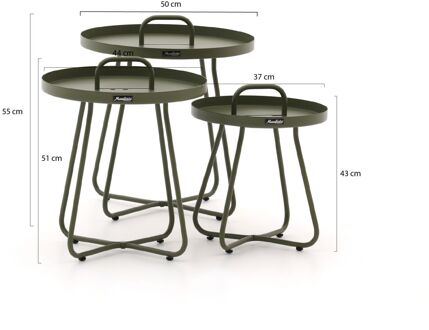 Manifesto Pito bijzet tuintafelset 3-delig - Laagste prijsgarantie! Groen