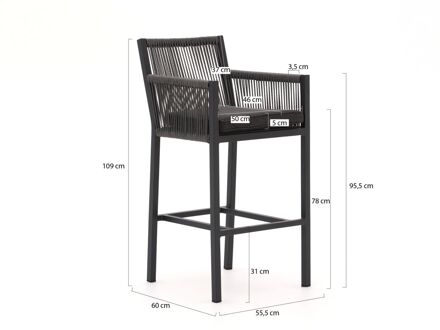 Manifesto Rivola/Induno Deens Ovaal 220cm barset 7-delig - Laagste prijsgarantie! Bruin