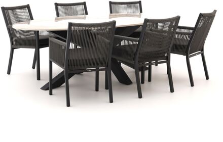 Manifesto Rivola/Induno Ellips 240cm dining tuinset 7-delig - Laagste prijsgarantie! Grijs
