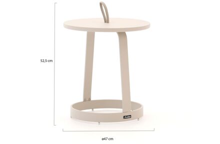 Manifesto Salemi bijzet tuintafel ø47 (h:52,5cm) - Laagste prijsgarantie! Taupe