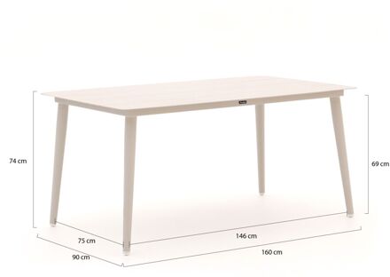 Manifesto Sora dining tuintafel 160x90x74cm - Laagste prijsgarantie! Taupe
