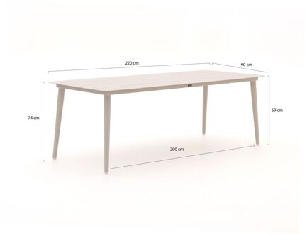 Manifesto Sora dining tuintafel 220x90x74cm - Laagste prijsgarantie! Taupe