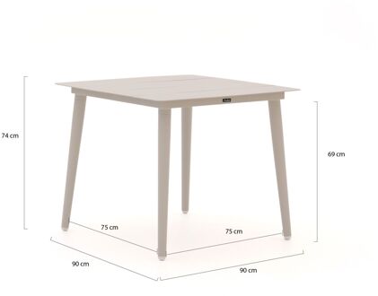Manifesto Sora dining tuintafel 90x90x74cm - Laagste prijsgarantie! Taupe
