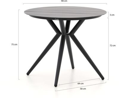 Manifesto Sora dining tuintafel ø 90cm (h:75cm) - Laagste prijsgarantie! Grijs