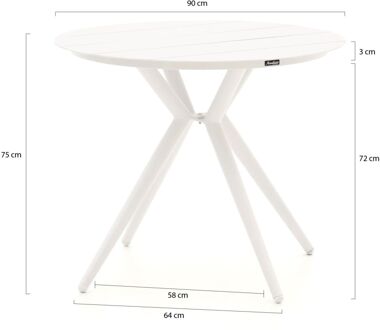 Manifesto Sora dining tuintafel ø 90cm (h:75cm) - Laagste prijsgarantie! Wit