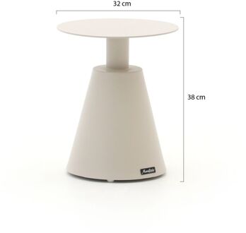 Manifesto Tusa bijzet tuintafel ø 32 (h:38cm) - Laagste prijsgarantie! Taupe