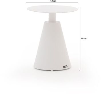 Manifesto Tusa bijzet tuintafel ø 42 (h:48cm) - Laagste prijsgarantie! Wit