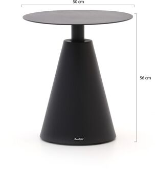 Manifesto Tusa bijzet tuintafel ø 50 (h:56cm) - Laagste prijsgarantie! Zwart